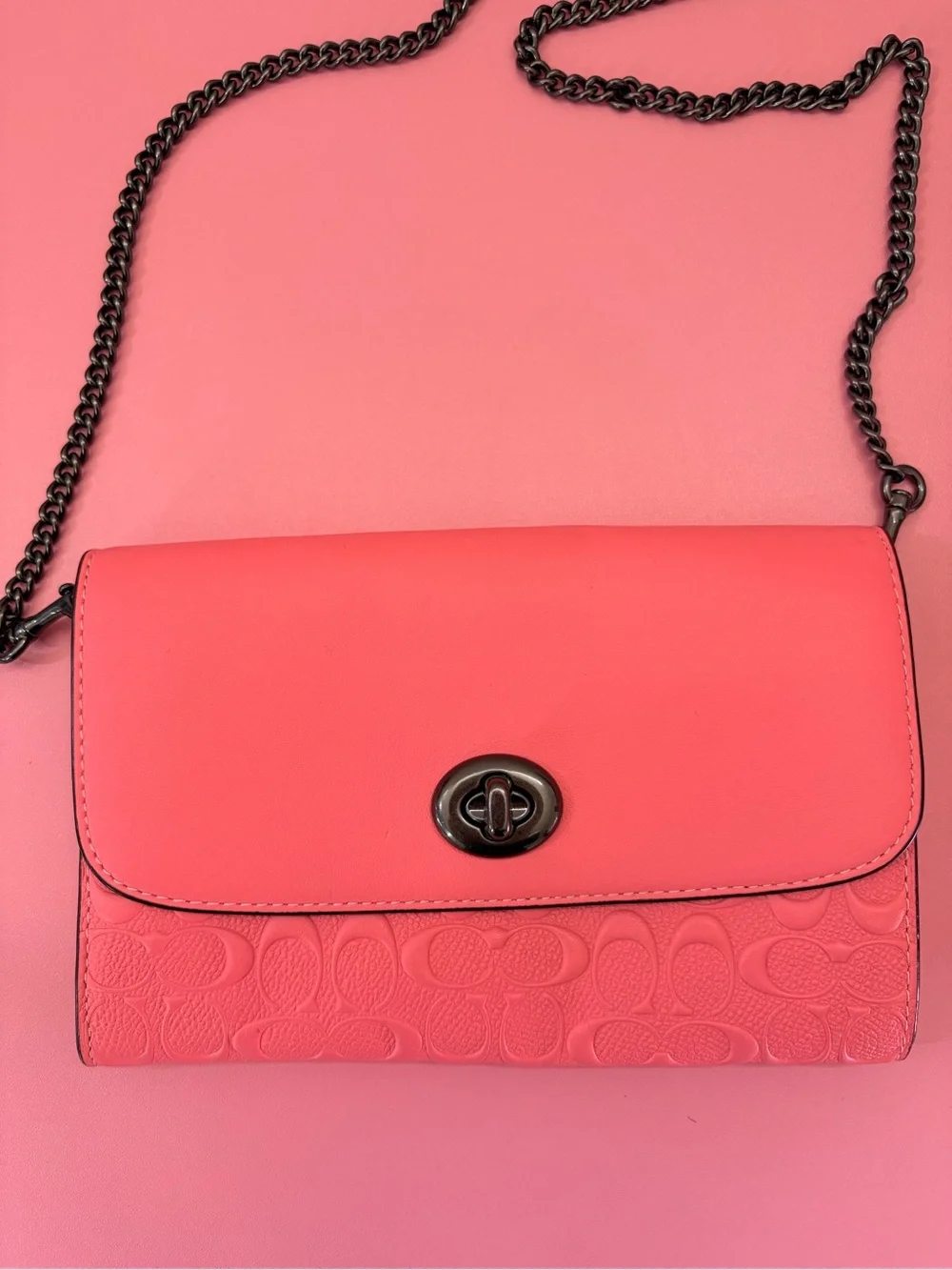 Coach Salmon/Pink Crossbody Bag